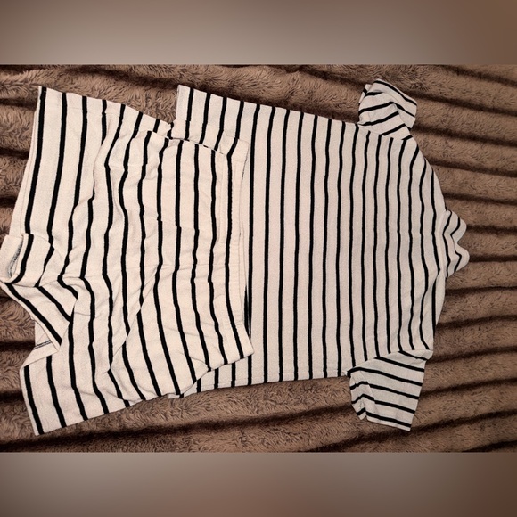 H&M Terry Cloth Striped Matching Set - Picture 3 of 6